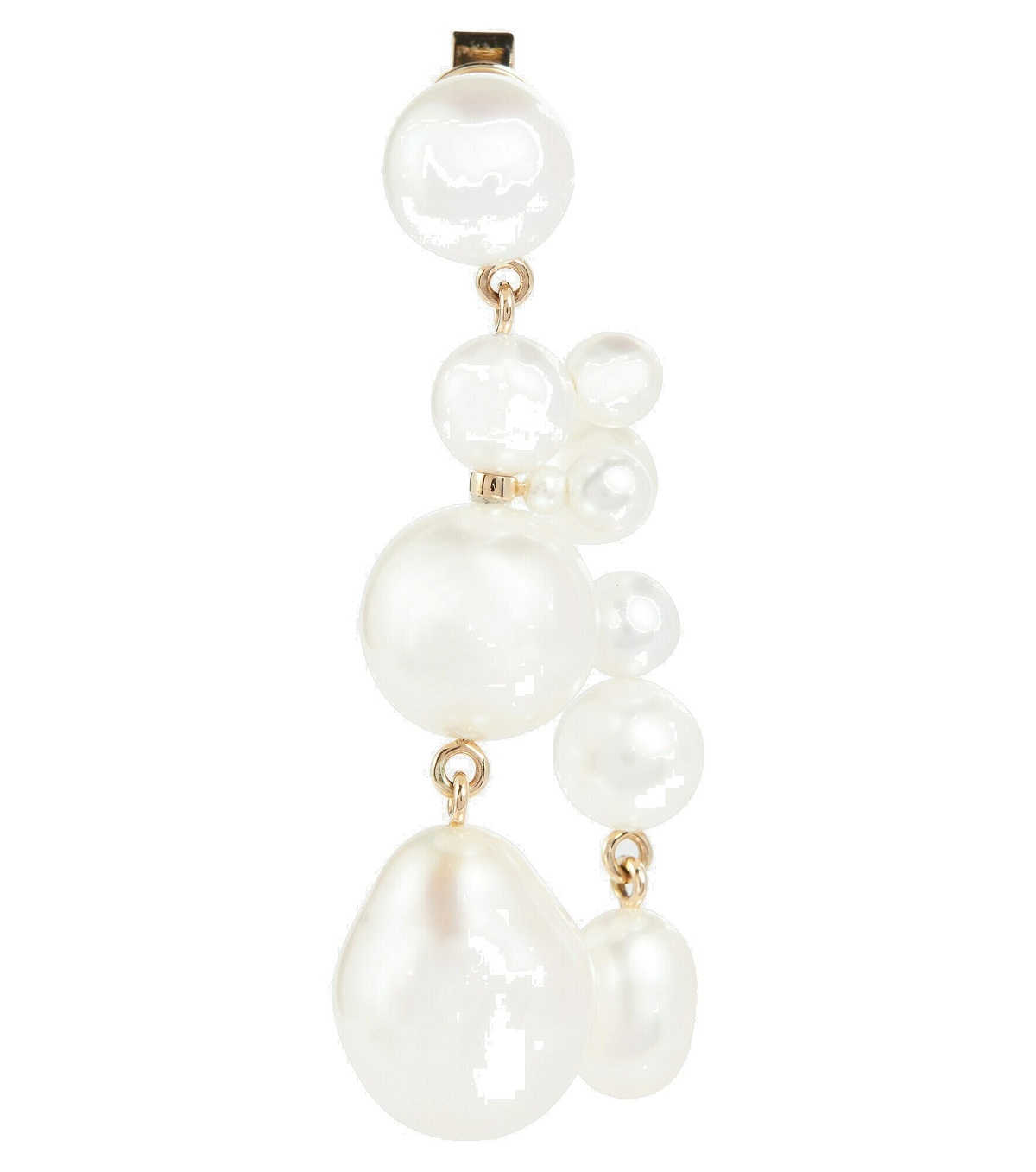 Sophie Bille Brahe - Beverly 14kt gold earrings with pearls Sophie ...