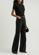 3.1 Phillip Lim Belted Wide-leg Jeans Black