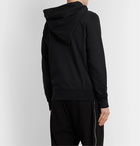 Rick Owens - Champion Logo-Embroidered Cotton-Blend Jersey Zip-Up Hoodie - Black