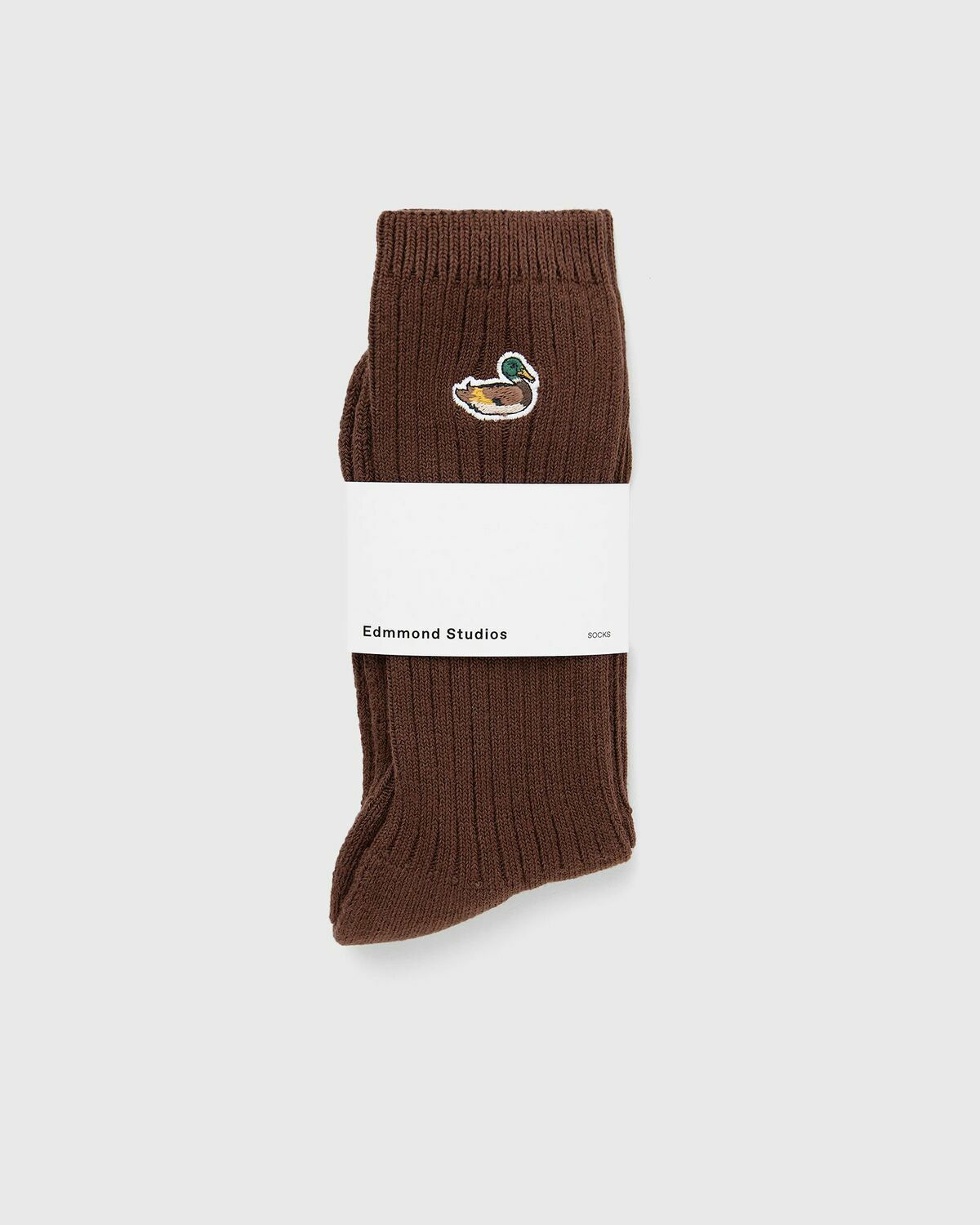 Edmmond Studios Duck Socks Brown Socks
