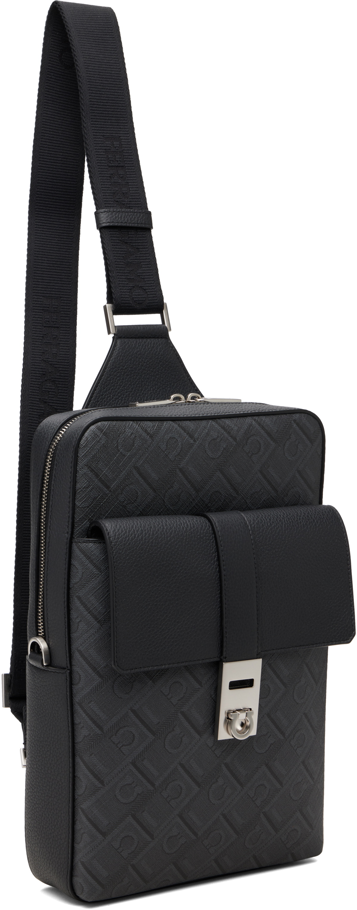 Ferragamo Gray Sling Messenger Bag