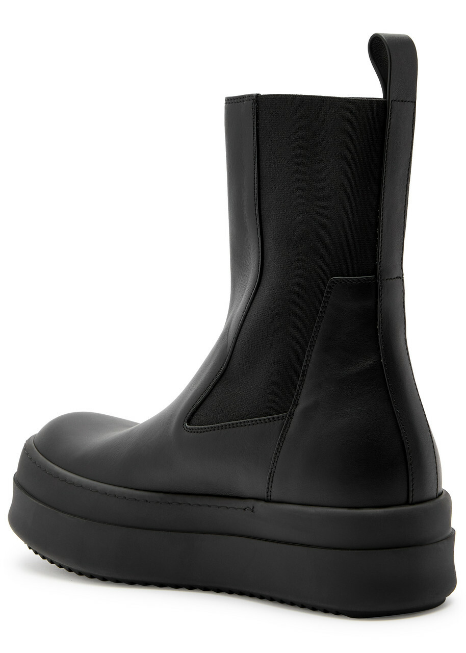 *Rick Owens* Mega Bumper Beatle レザーチェルシーブーツ Rick Owens Mega Bumper Beatle Leather Flatform Chelsea Boots