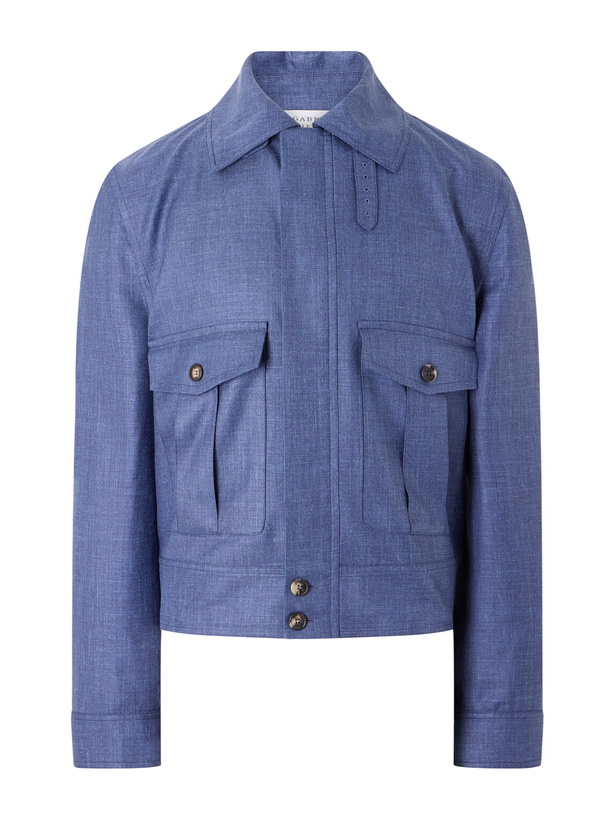 Photo: Gabriela Hearst - Filipo Wool, Silk and Linen-Blend Jacket - Blue