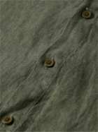 NN07 - Arne 5706 Button-Down Collar Linen Shirt - Green