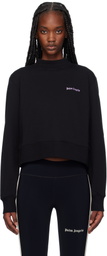 Palm Angels Black Classic Logo Fitted Sweatshirt