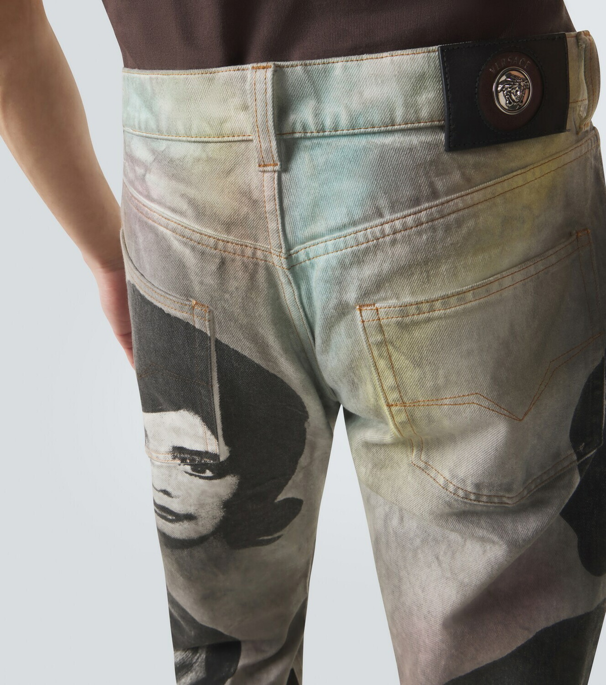 Versace Printed straight jeans