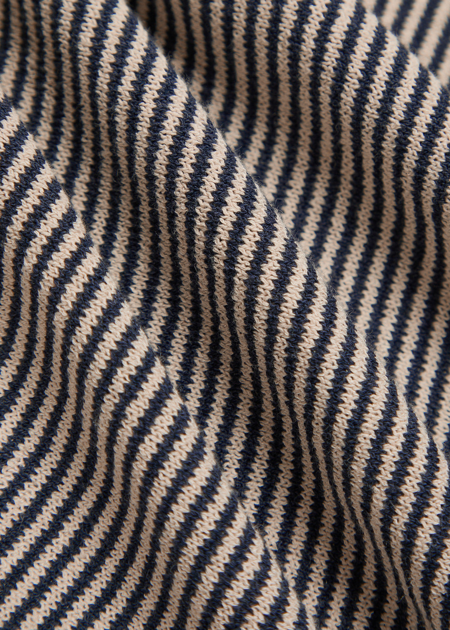 Raith Rafael Striped Knit T-shirt Navy