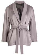 Herno Belted Satin Blazer Light Pink