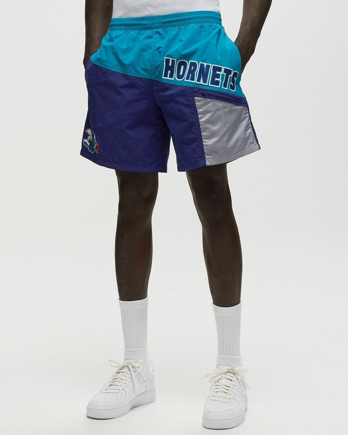 Mitchell & Ness Nba Nylon Utility Short Charlotte Hornets Green/Purple - Mens - Sport & Team Shorts