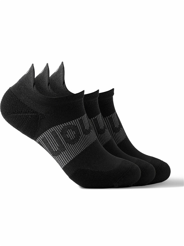 Photo: Lululemon - Three-Pack Power Stride Stretch-Knit Socks - Black