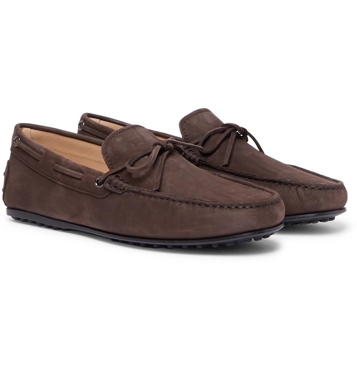 Photo: Tod's - City Gommino Nubuck Driving Shoes - Brown