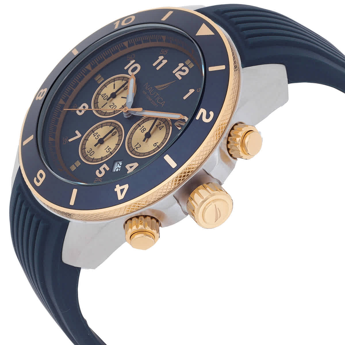 Nautica One Chronograph Quartz Blue Dial Mens Watch NAPNOS404