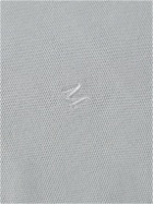 Maison Margiela - Logo-Embroidered Striped Cotton-Piqué Shirt - Gray