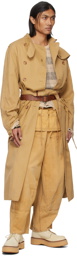 R13 Tan Deconstructed Trench Coat