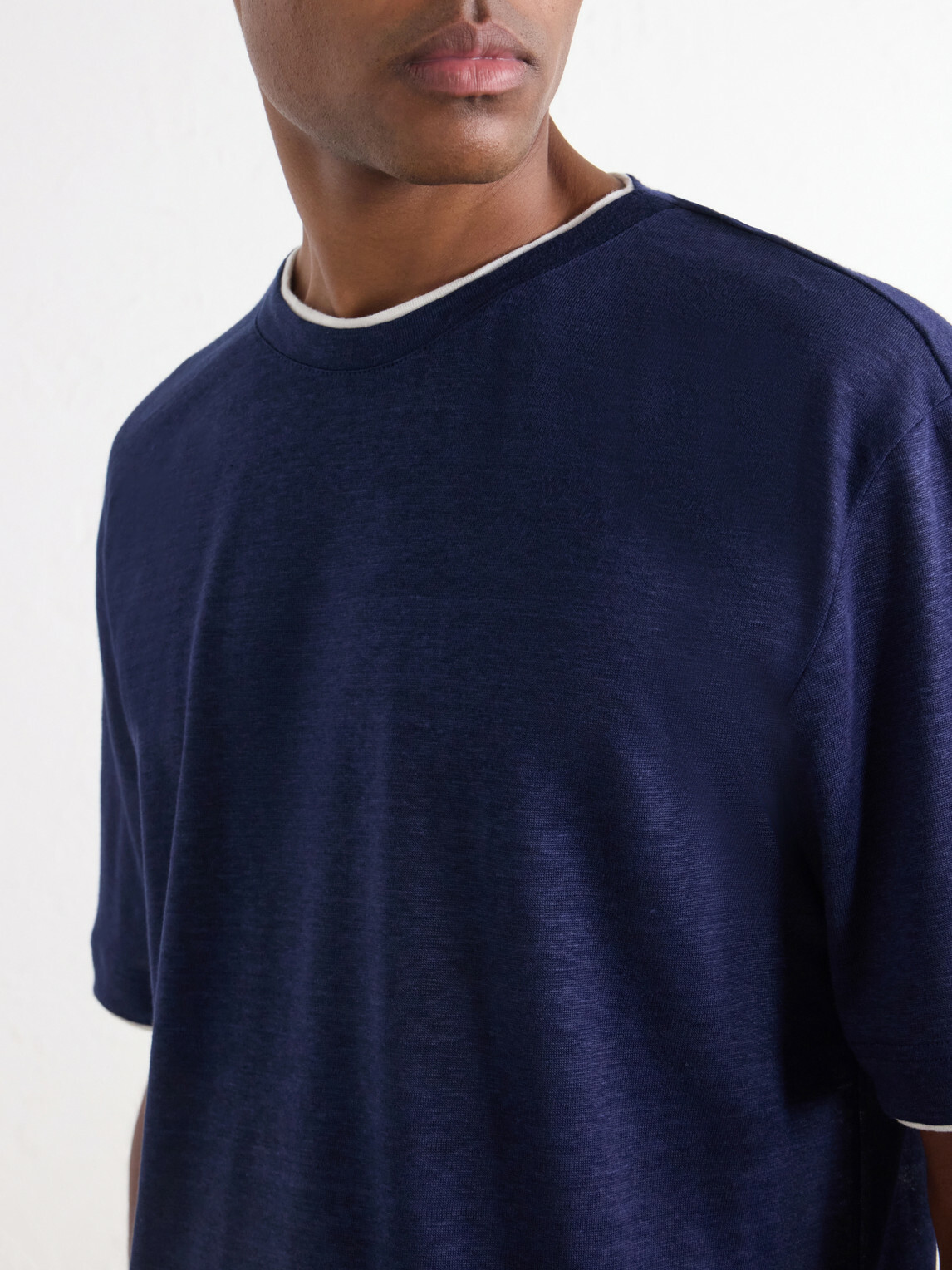 Eleventy - Linen T-Shirt - Blue