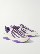 AMIRI - Bone Runner Leather-Trimmed Mesh Sneakers - Purple