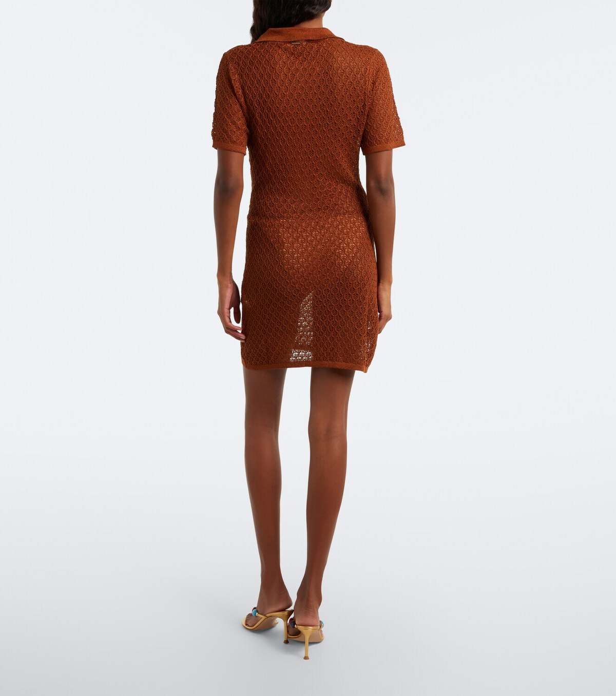Melissa Odabash Coco open-knit polo dress