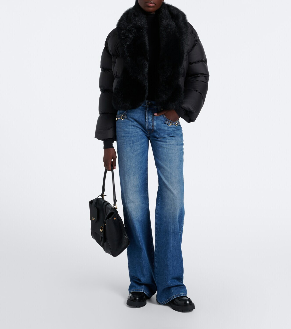 Gucci Rhody Horsebit leather platform loafers