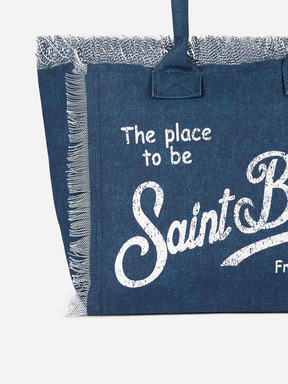 MC2 Saint Barth Vanity Indigo Canvas Shoulder Bag