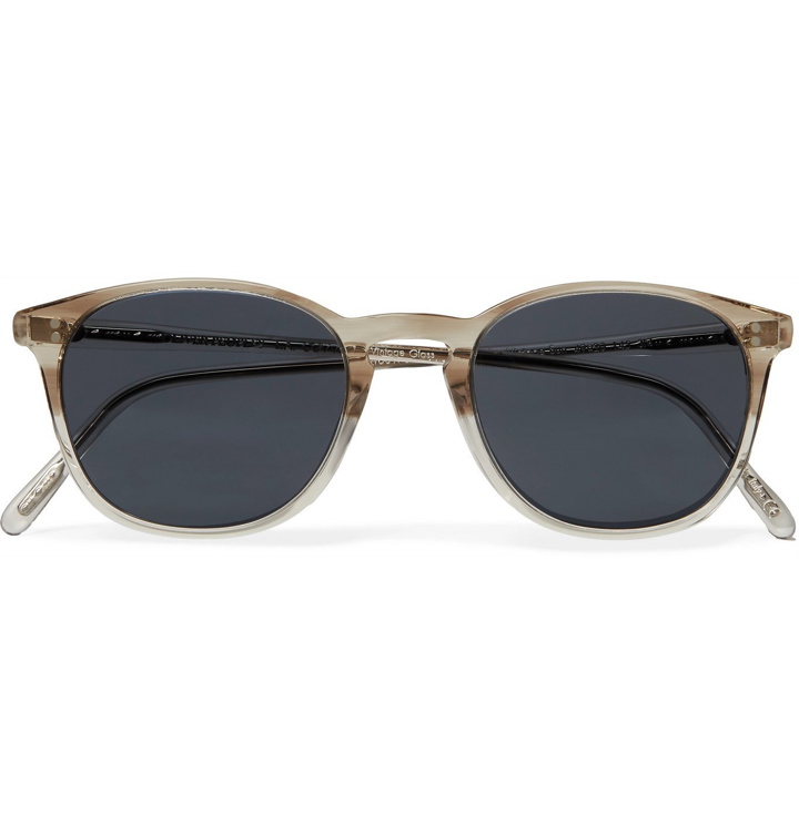 Photo: OLIVER PEOPLES - Finley Vintage Round-Frame Acetate Sunglasses - Gray