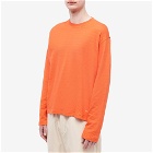 Sunnei Men's Long Sleeve Stripe T-Shirt in Orange/Yellow Stripes
