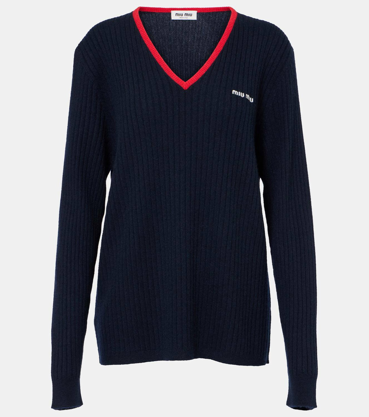 Miu Miu Ribbed-knit cashmere sweater Miu Miu