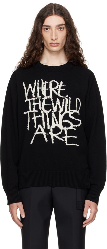 Photo: sacai Black 'Where The Wild Things Are' Wool Sweater