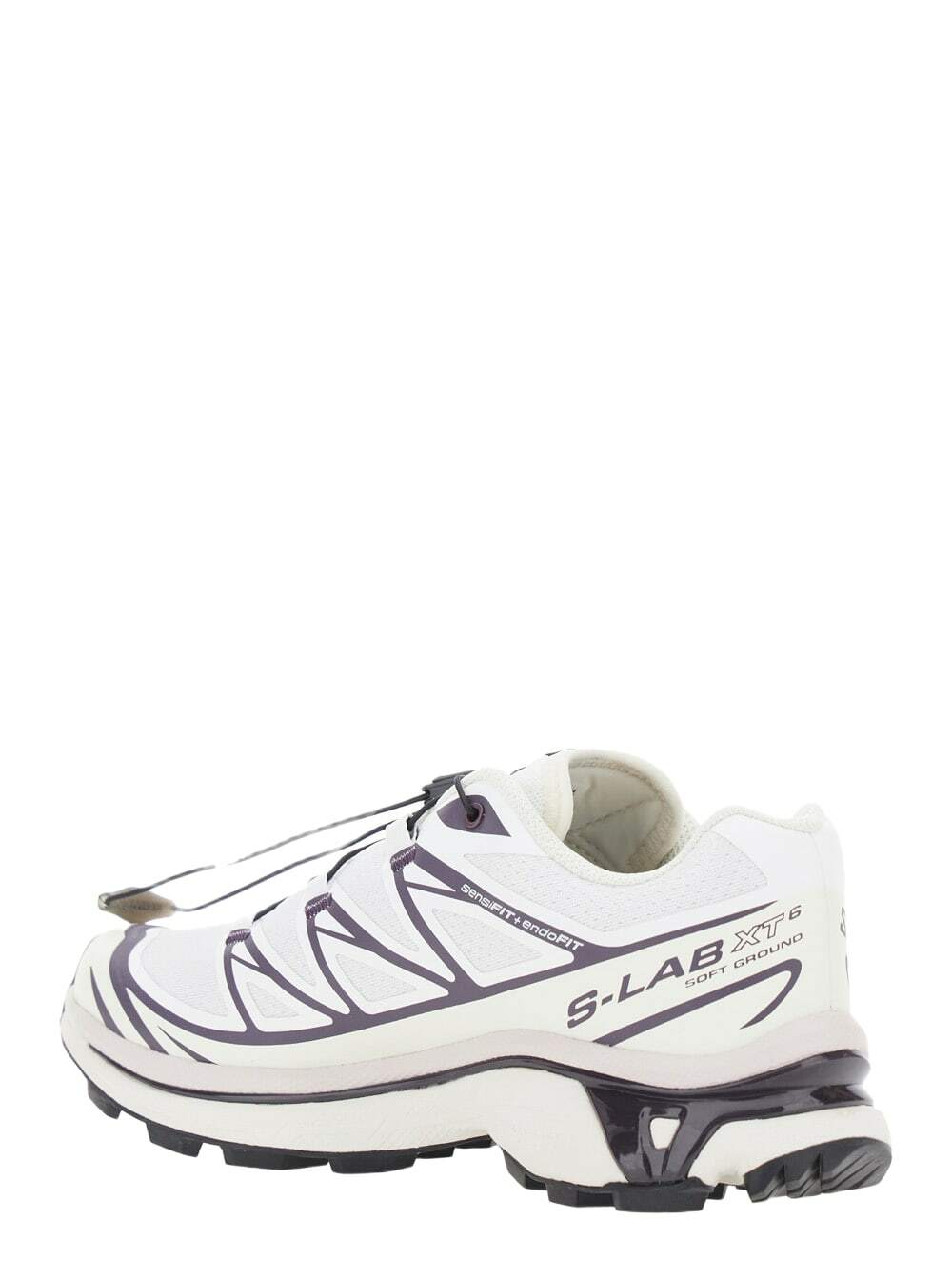 Salomon xt-6 White Low Top Sneakers With Front Lace-up Closure And Mxi Logo Lettering In Fabric Unisex