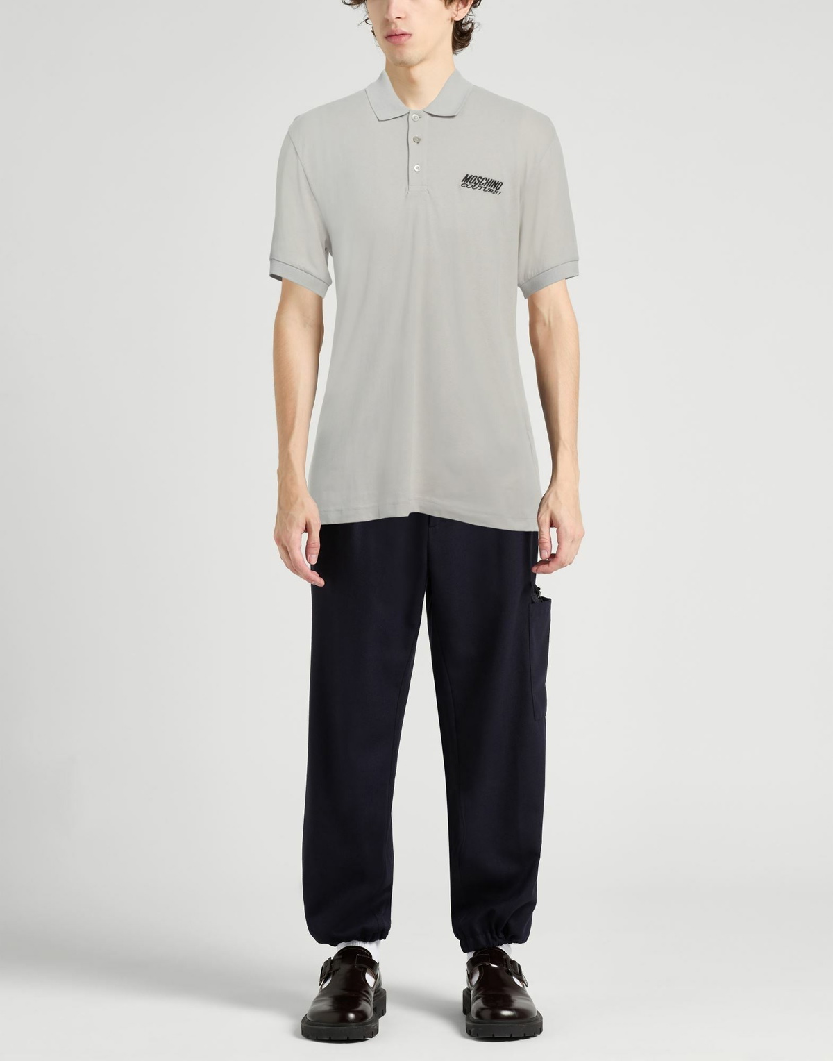 Moschino Mens Polo shirt in Grey