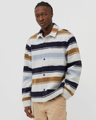 Officine Générale Jarod Ovs Itl Padd Striped Wo Multi - Mens - Overshirts