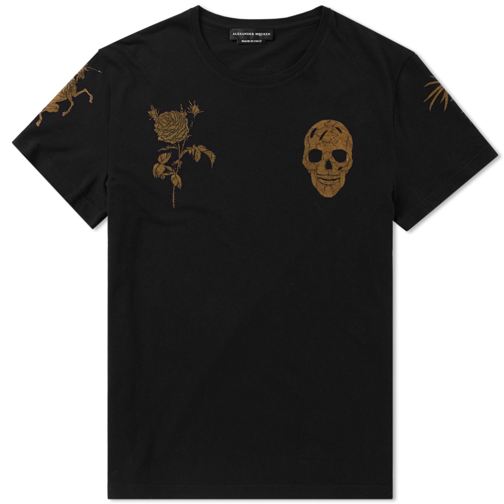 【ALEXANDER MCQUEEN】Skull&Thistle Print T-shirt ALEXANDER MCQUEEN】Skull&Thistle Print T-shirt (alexander