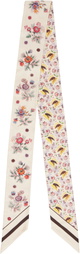 Valentino Garavani Beige Papier Floral Scarf