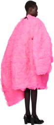 Comme des Garçons Pink Ruched Midi Dress