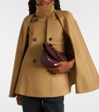 Loewe Caped double-breasted cotton gabardine jacket