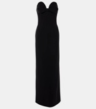 Magda Butrym Draped wool-blend bustier gown