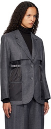 3.1 Phillip Lim Gray Deconstructed Blazer