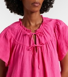 Velvet Livvy tiered linen minidress