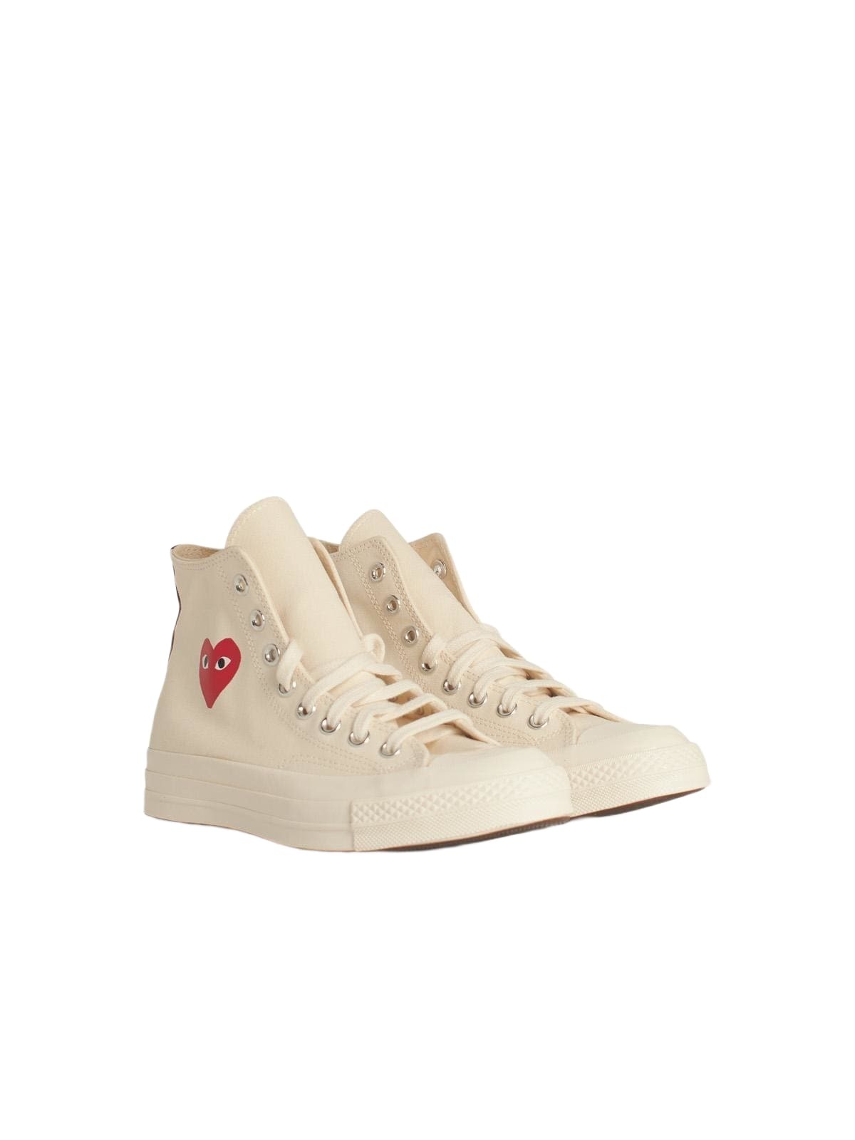 Comme des Garçons Play Beige Tela Sneakers