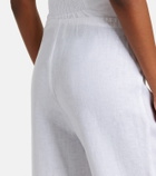 Posse Florence ruffled linen wide-leg pants