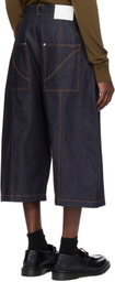 SAGE NATION Blue Welt Denim Shorts