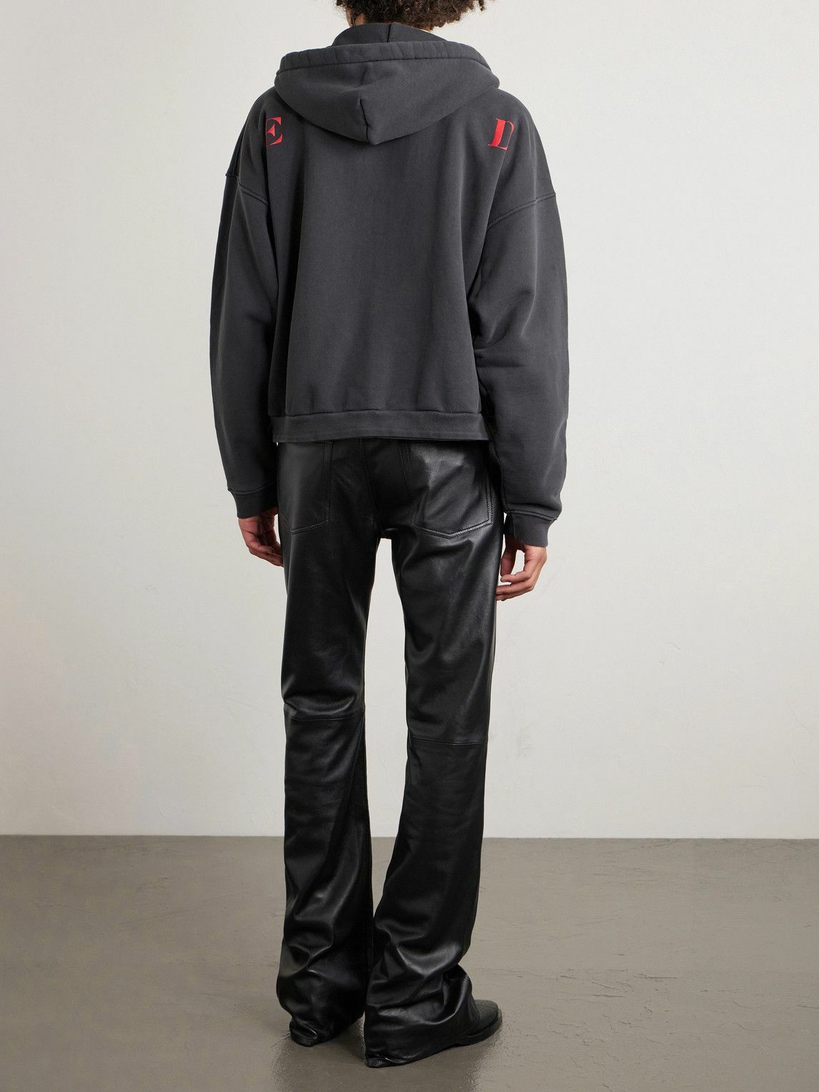 Enfants Riches Déprimés - Les Crimes De L'amour Printed Cotton-Jersey Zip-Up Hoodie - Black