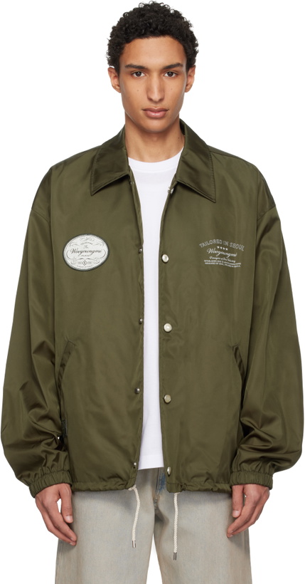 Photo: WOOYOUNGMI Khaki Nylon Coach Jacket