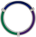 Maison Margiela Silver & Multicolor Thin Enamel Ring