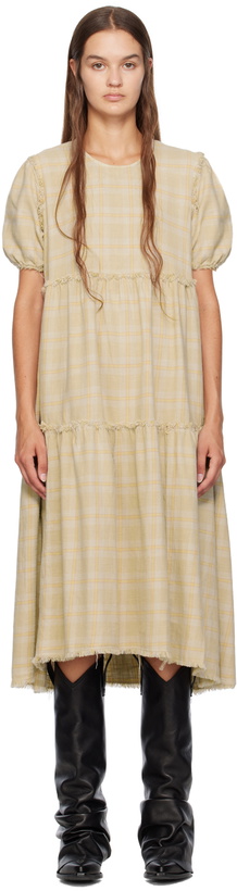 Photo: R13 Beige Shredded Relaxed Midi Dress