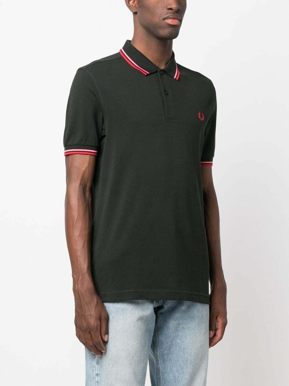 FRED PERRY - Logo Piquet Cotton Polo Shirt