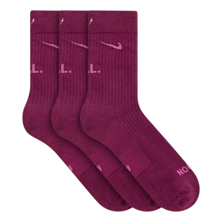 Photo: Nike Men's x Nocta Cardinal Stock 3 Pack Socks in Maroon