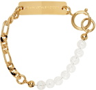 IN GOLD WE TRUST PARIS SSENSE Exclusive Gold Chain & Bead Bracelet