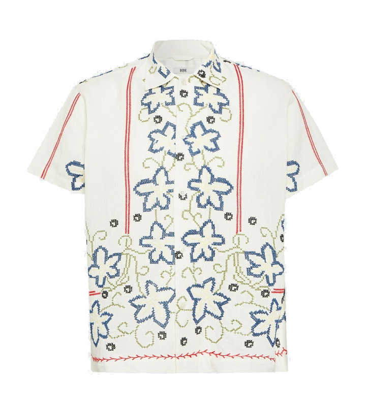 Photo: Bode Embroidered cotton and linen shirt