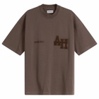 ANNIE HOOD Men's College T-Shirt in Washed Brown