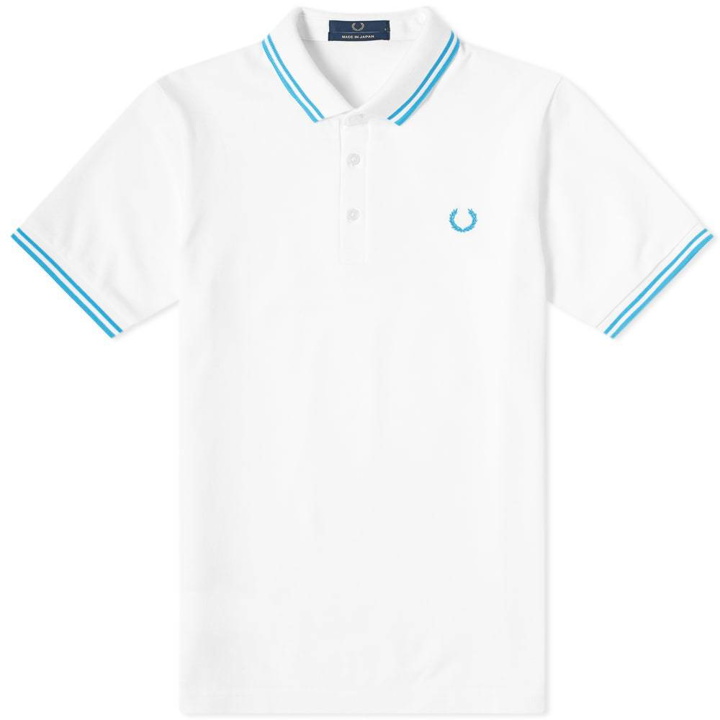 Photo: Fred Perry 'Made in Japan' Polo White & Bright Blue